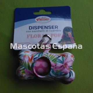 RECORD Dispensador Bolsas Floral Pop + Rollo 15 Bolsas - Imagen 1